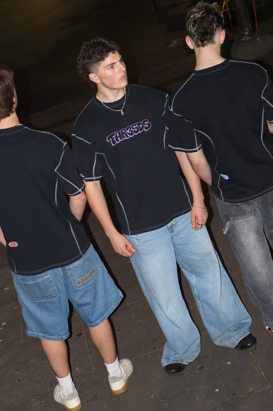 Reverse stitch T shirt