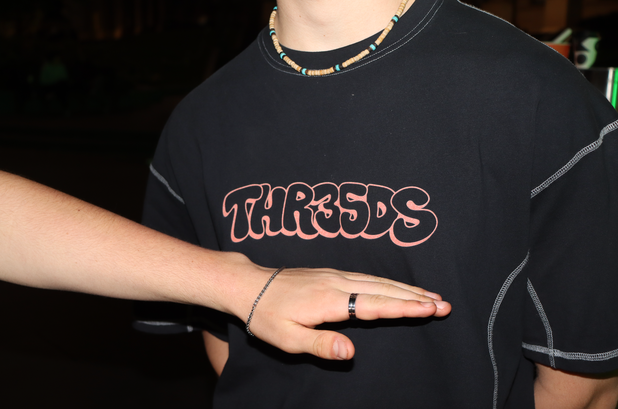 Reverse stitch T shirt