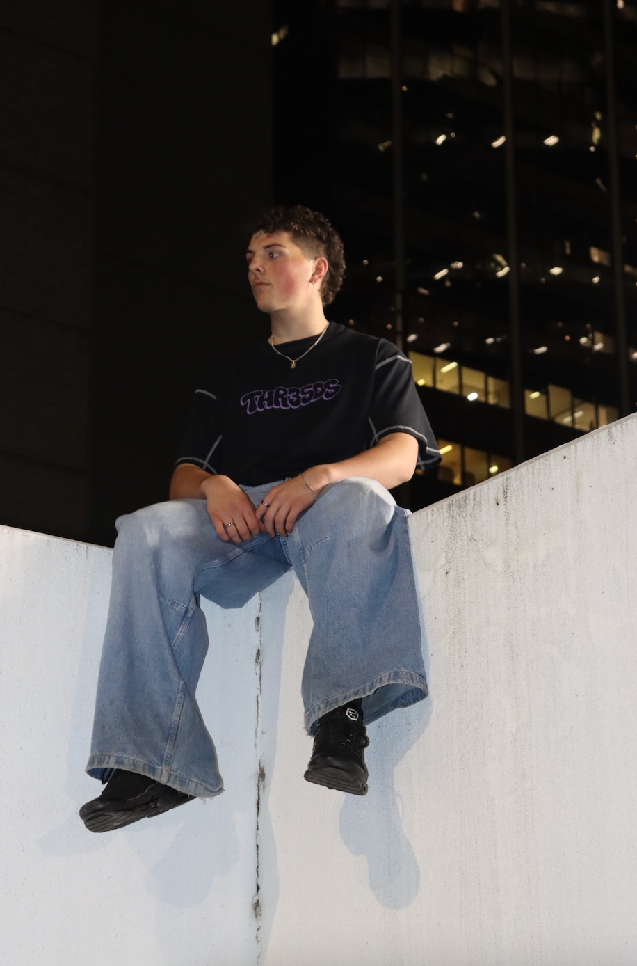 Reverse stitch T shirt